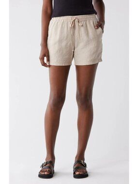 Tommy Bahama Women's Two Palms Linen Drawstring Shorts in Natural Size XS